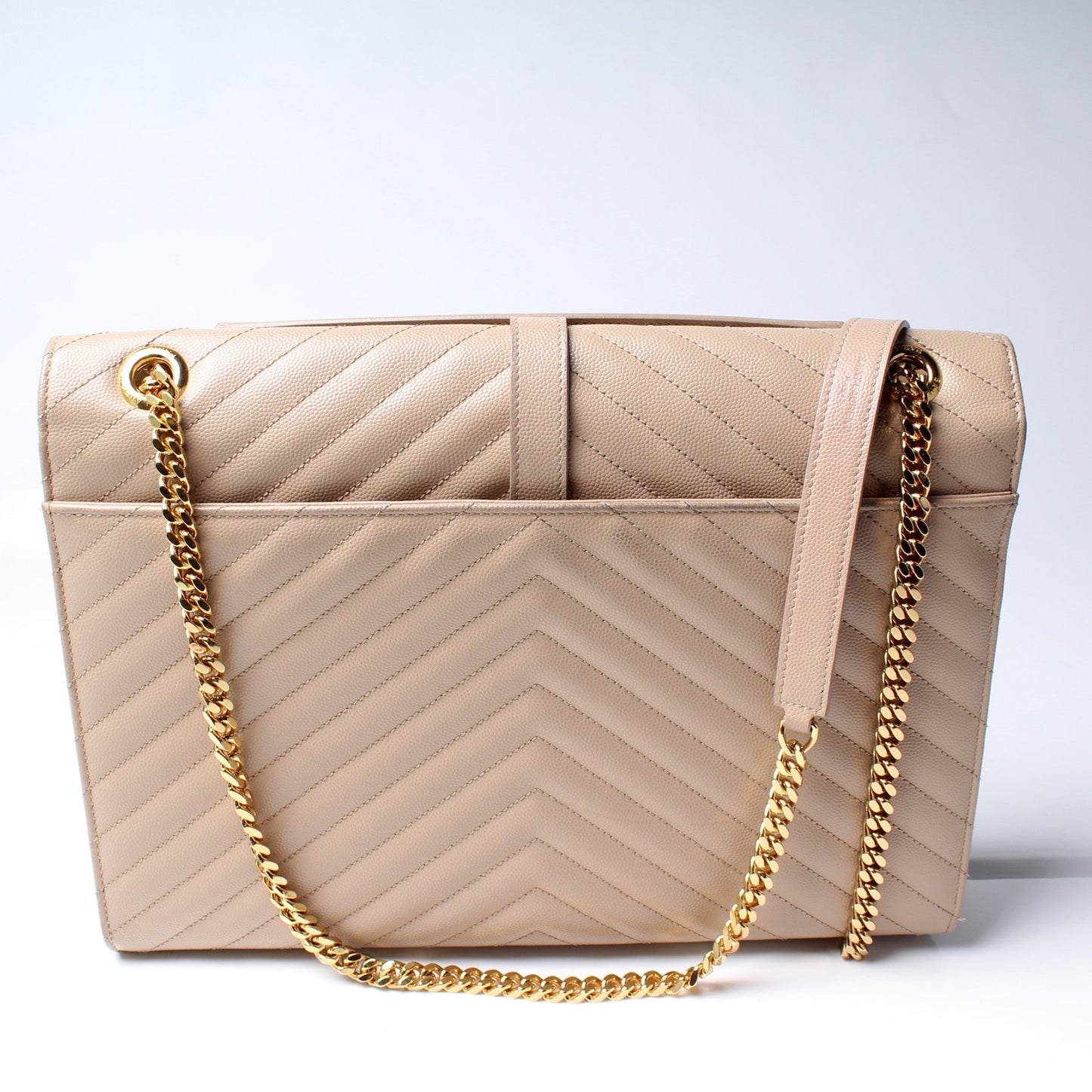 Saint Laurent 393910 Envelope Chevron Large Bag