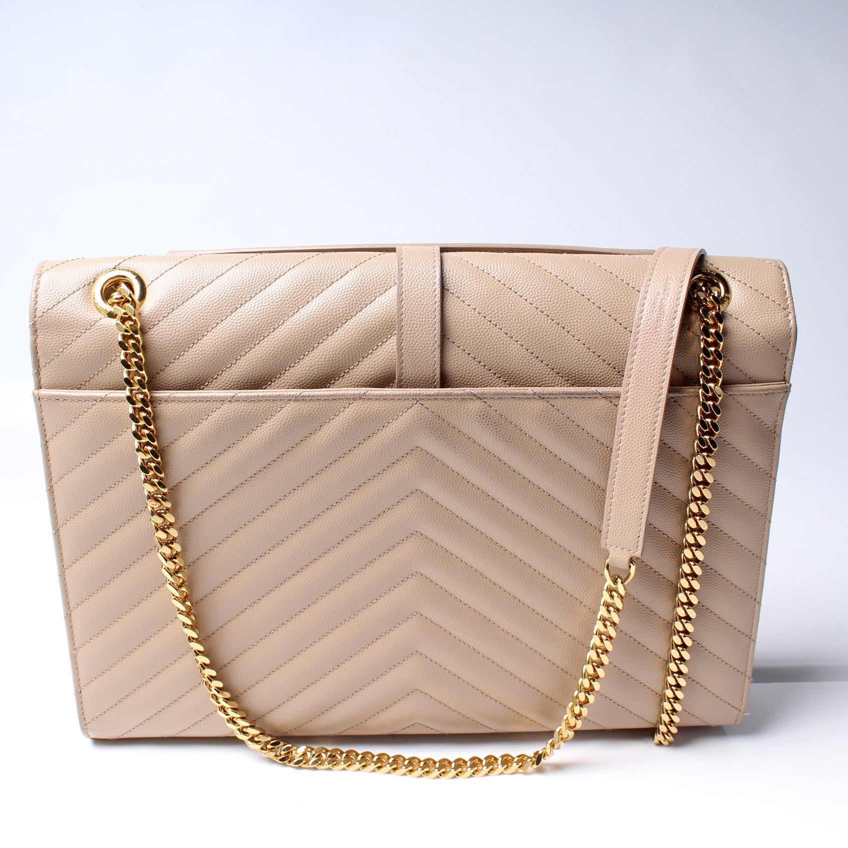 Saint Laurent 393910 Envelope Chevron Large Bag