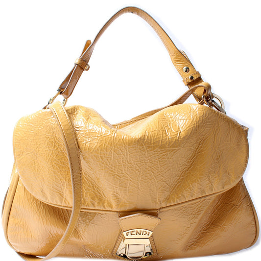 Fendi 8BR607 Patent Pushlock Bag