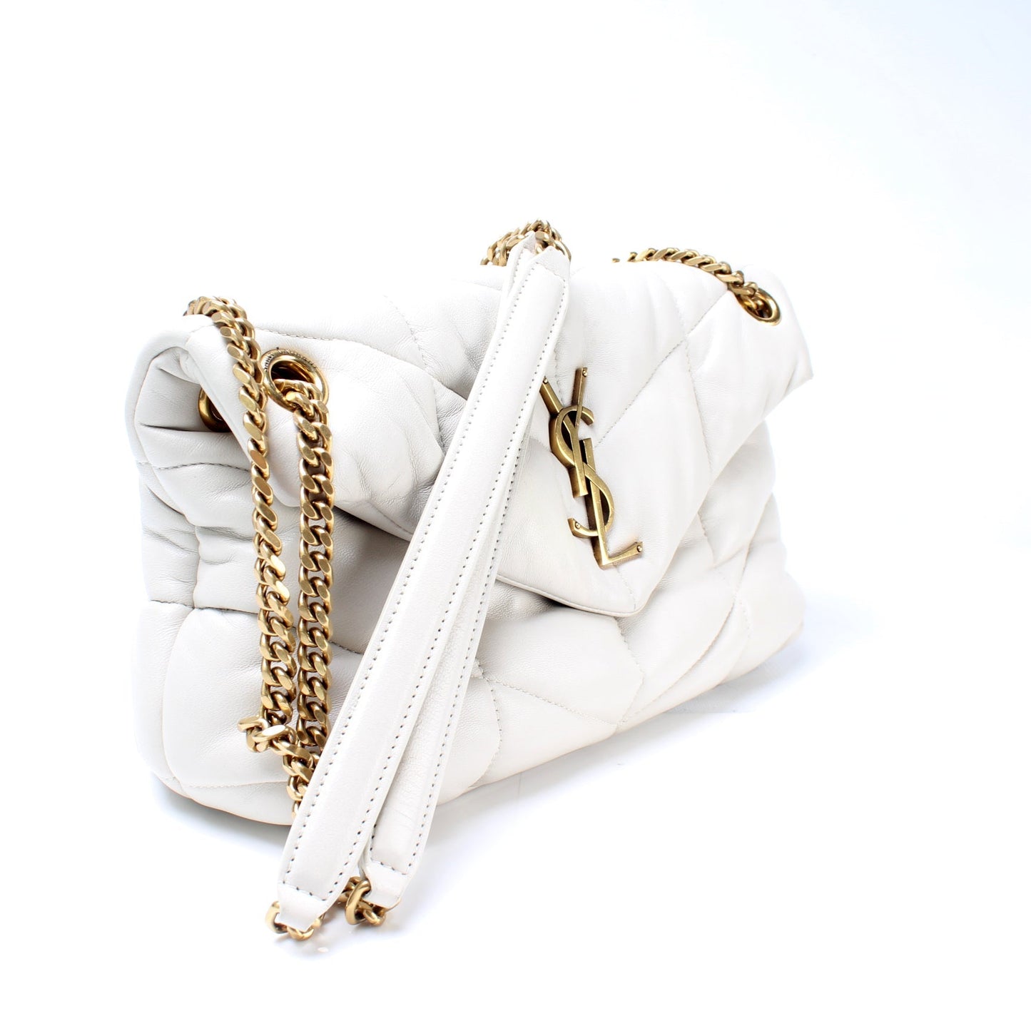 Saint Laurent Puffer Quilted Small Lambskin 577476 Bag