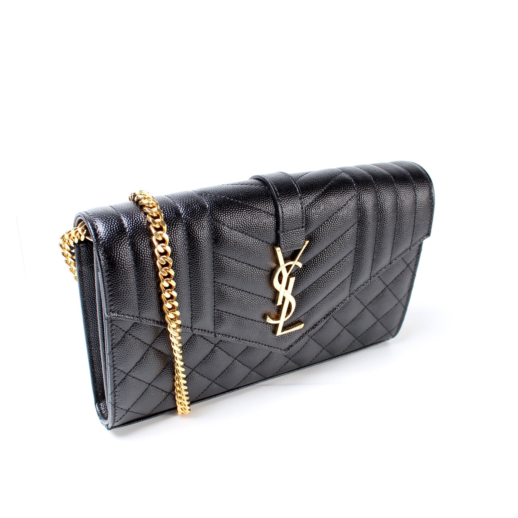Saint Laurent Chain Wallet Mix Matelasse Bag