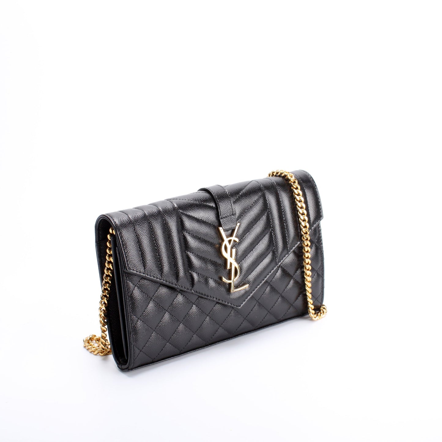 Saint Laurent Chain Wallet Mix Matelasse Bag