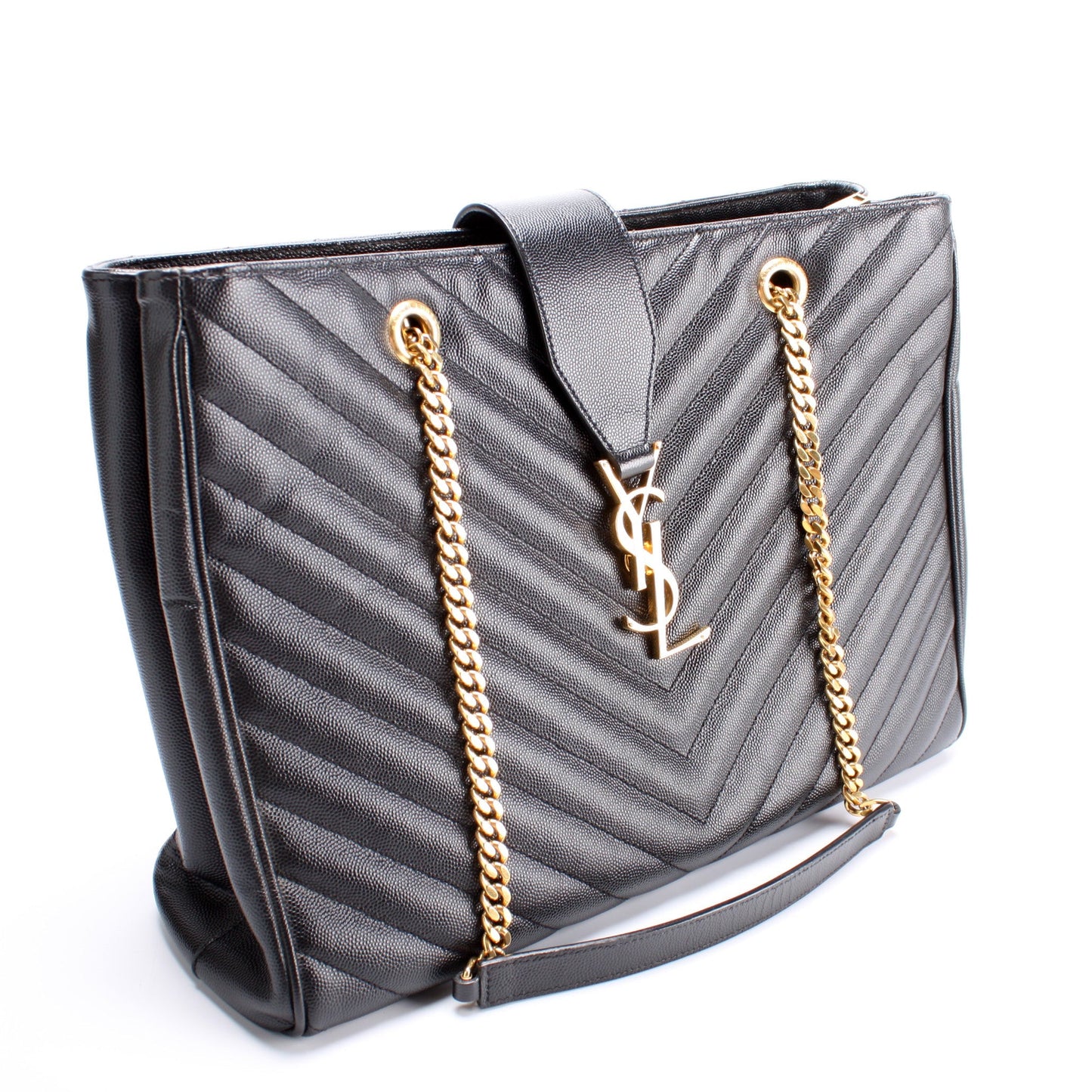 Saint Laurent Grain De Poudre Shopping Tote Bag