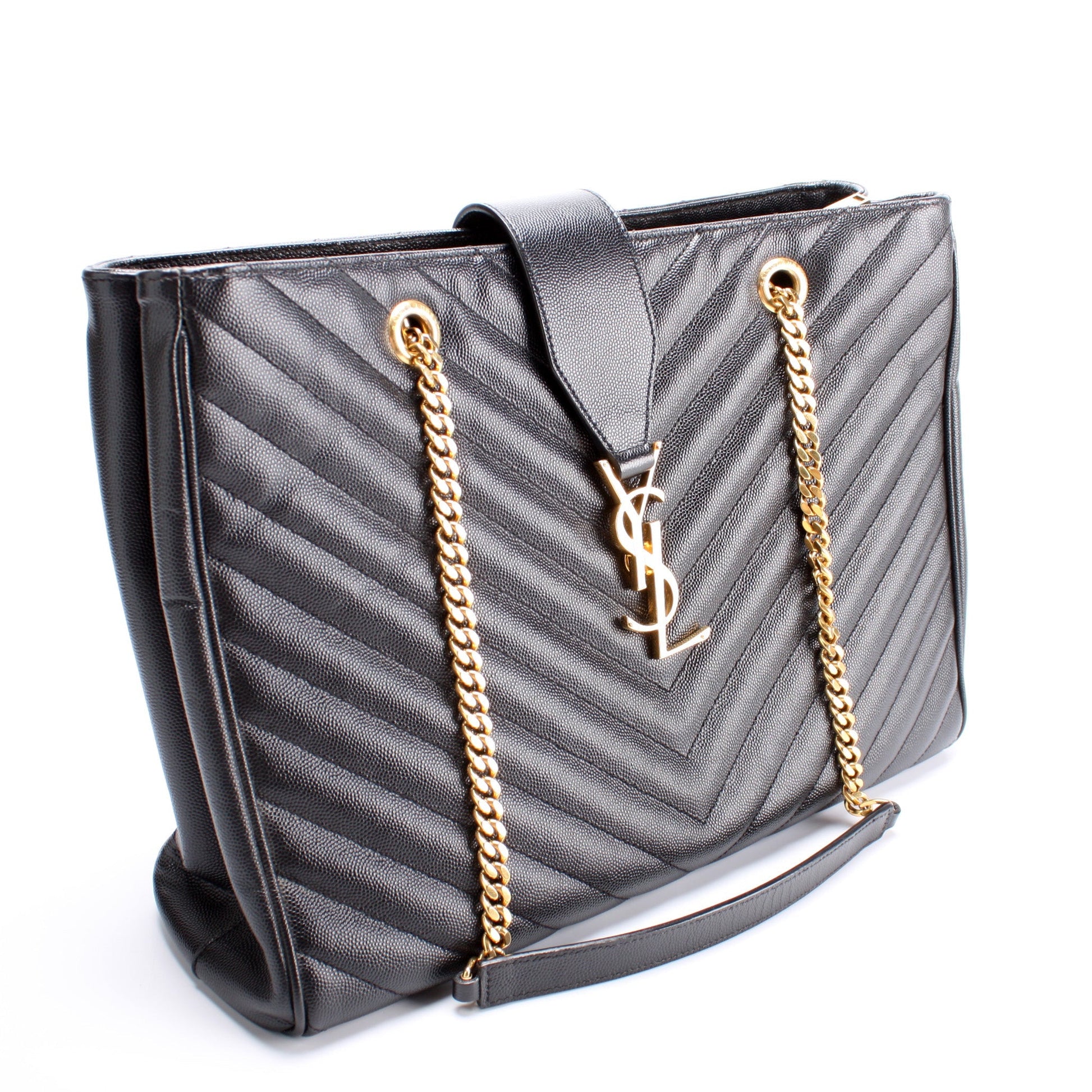 Saint Laurent Grain De Poudre Shopping Tote Bag