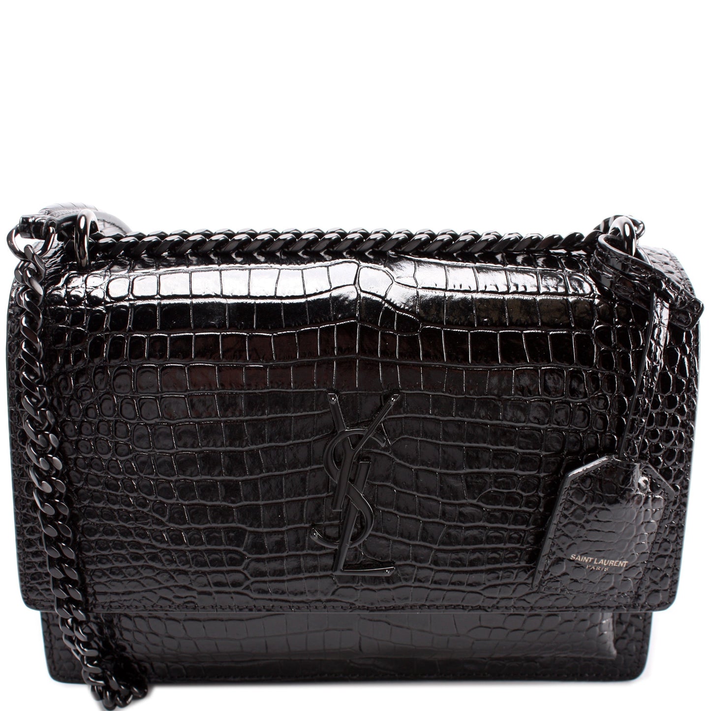 Saint Laurent Sunset Medium Croc 442906 Bag