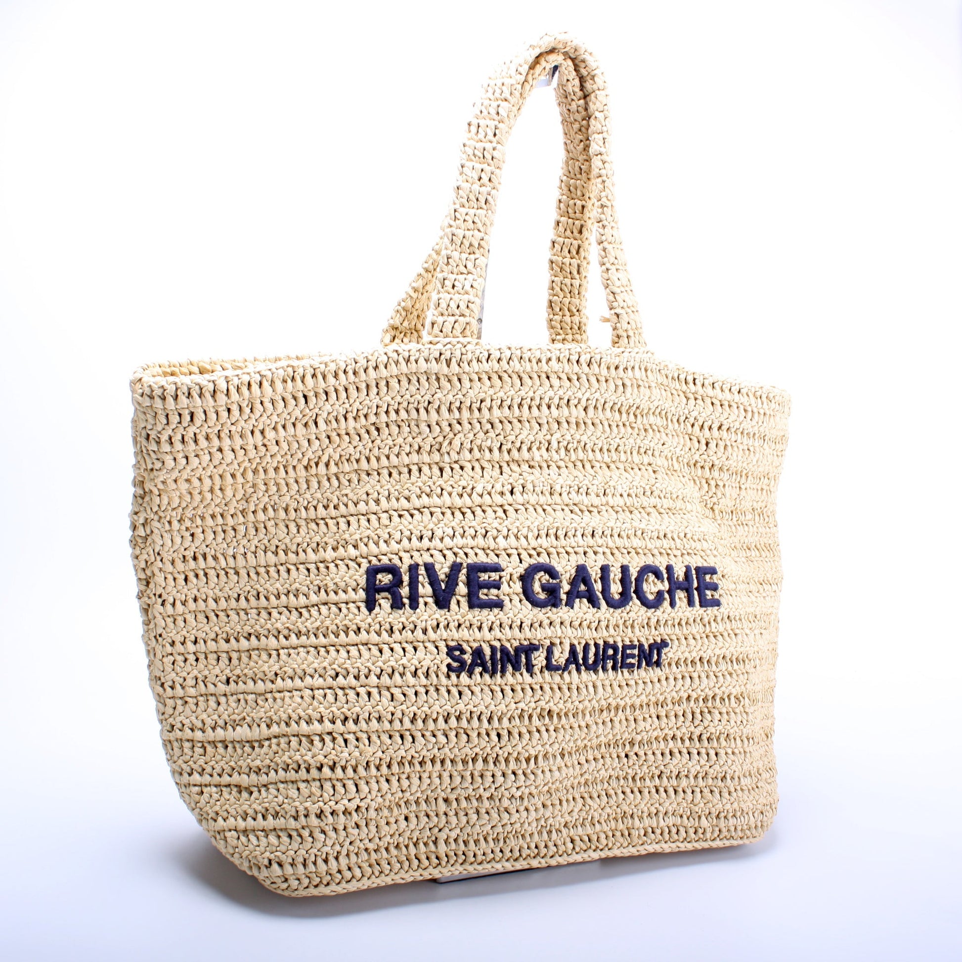 Saint Laurent Rive Gauche Supple Tote Raffia Bag