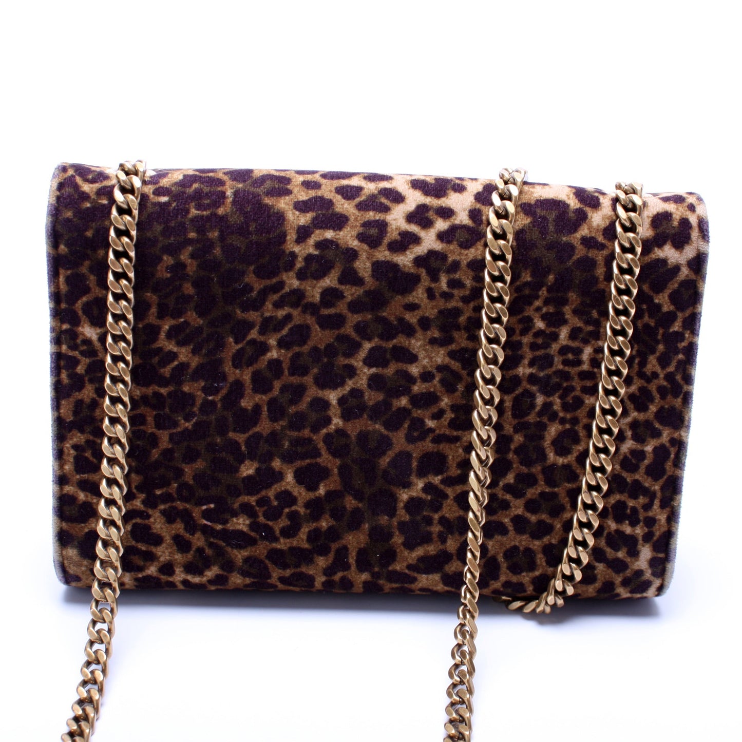 Saint Laurent Kate Chain Wallet Leopard Bag