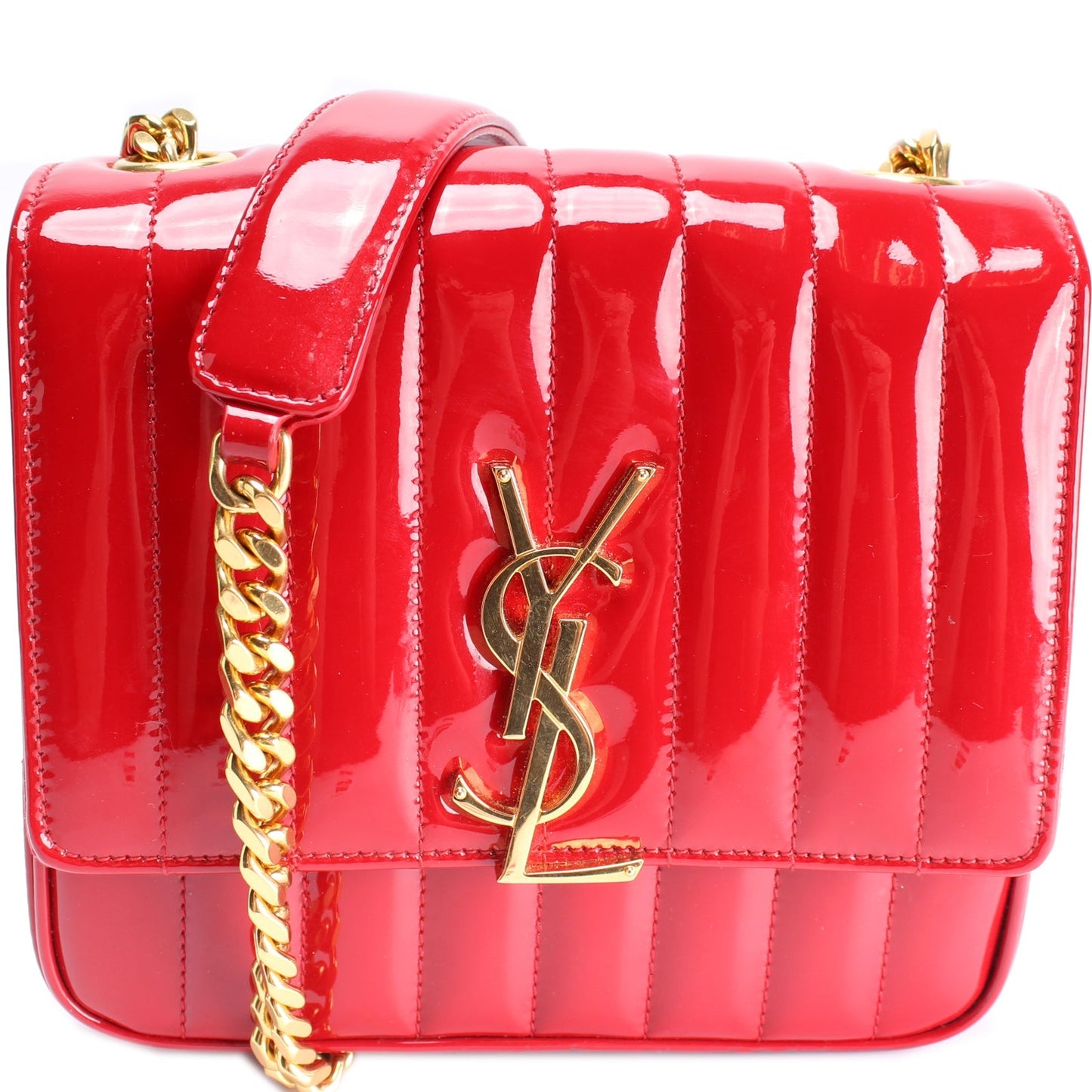 Saint Laurent Vicky Chain Medium Patent 532612 Bag