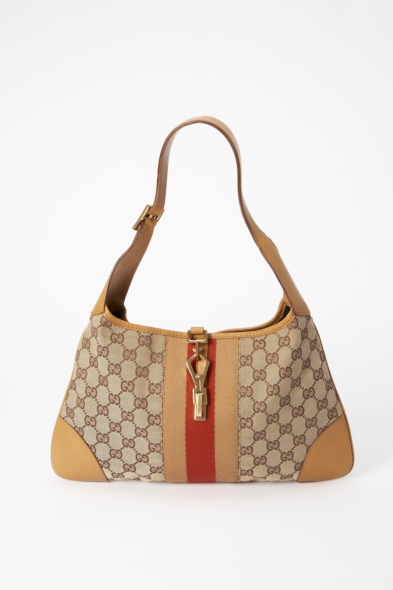 Gucci Nylon Leather Canvas Shoulder Bag
