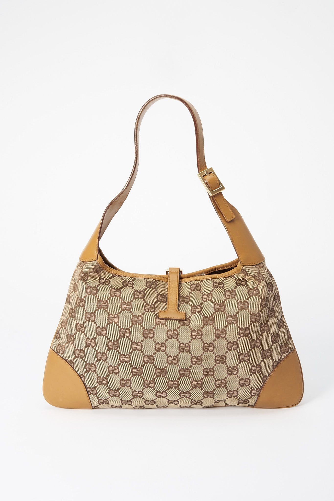 Gucci Nylon Leather Canvas Shoulder Bag