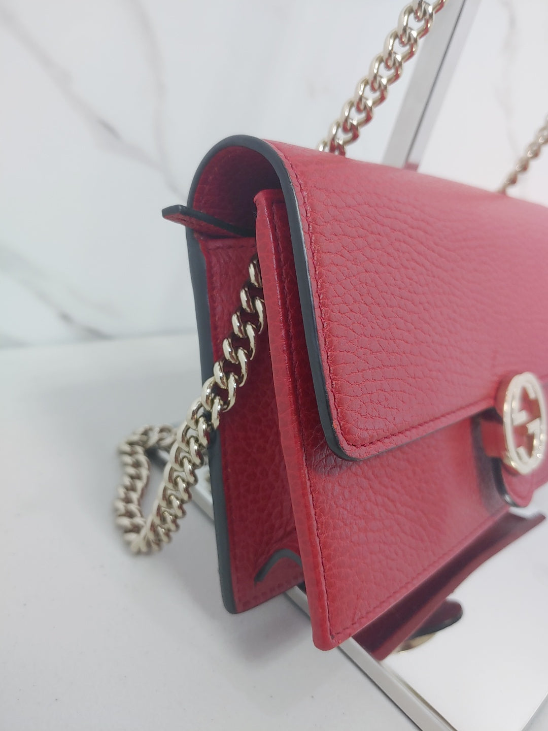 Gucci Chain Leather Crossbody