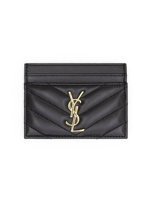 Luxury Saint Laurent Trending 2026 Cassandre Matelasse Lambskin Card Wallet Black