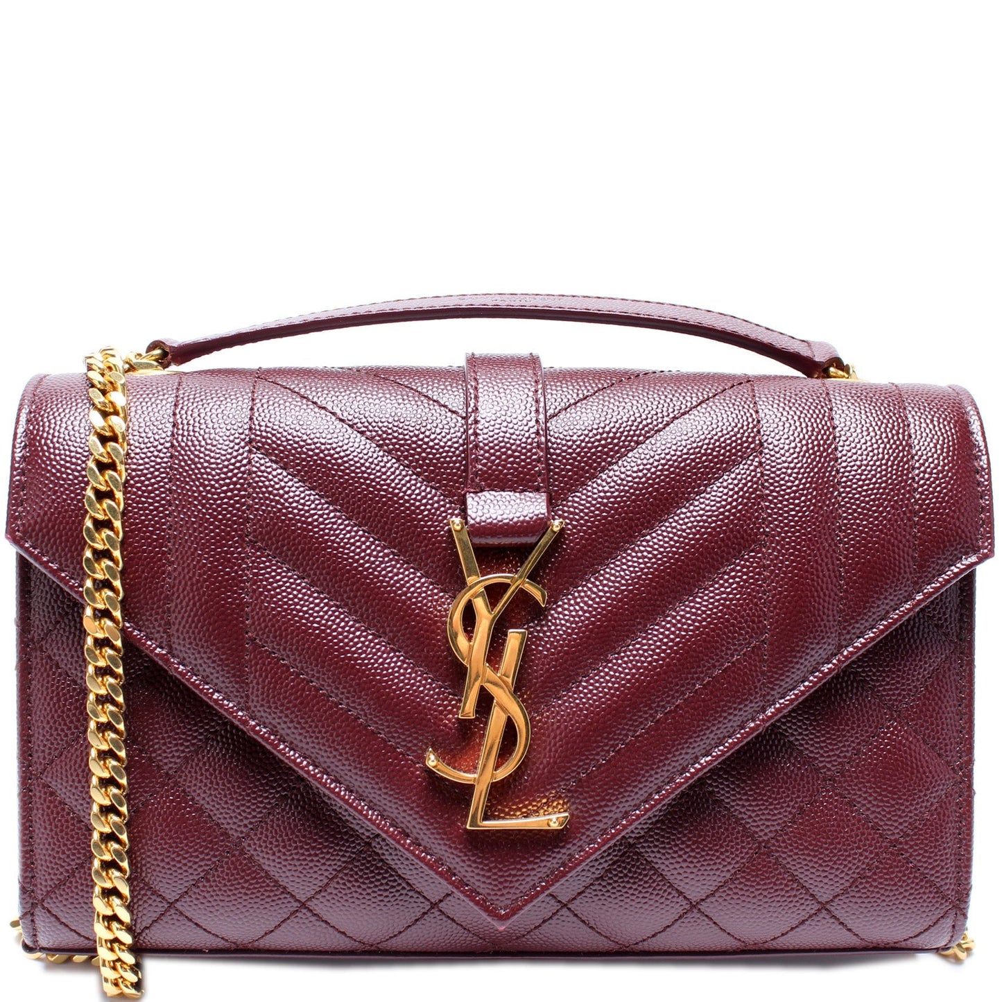 Saint Laurent Envelope Small Grain De Triquilt Bag