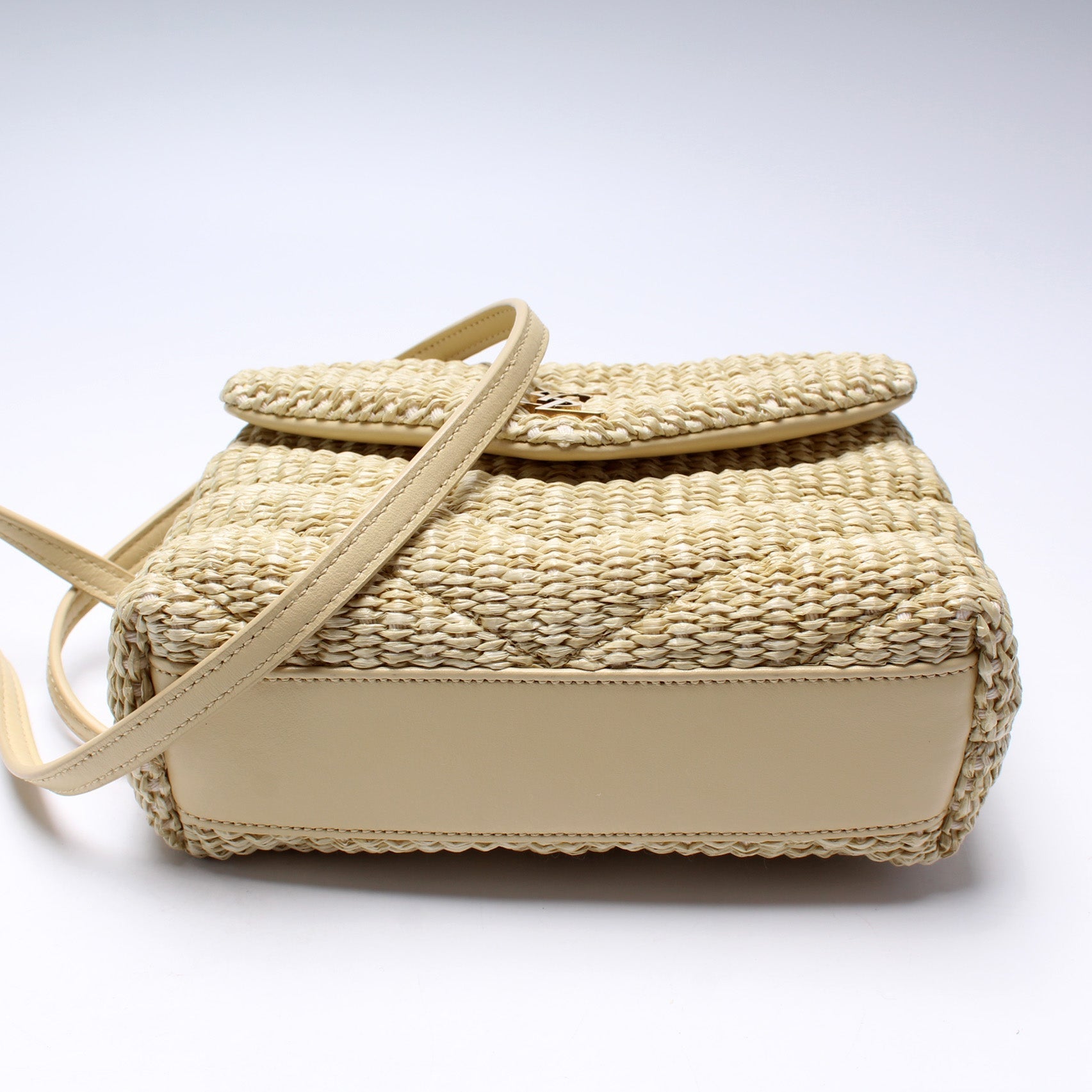 Saint Laurent Loulou Satchel Toy Crossbody Raffia 467072 Bag