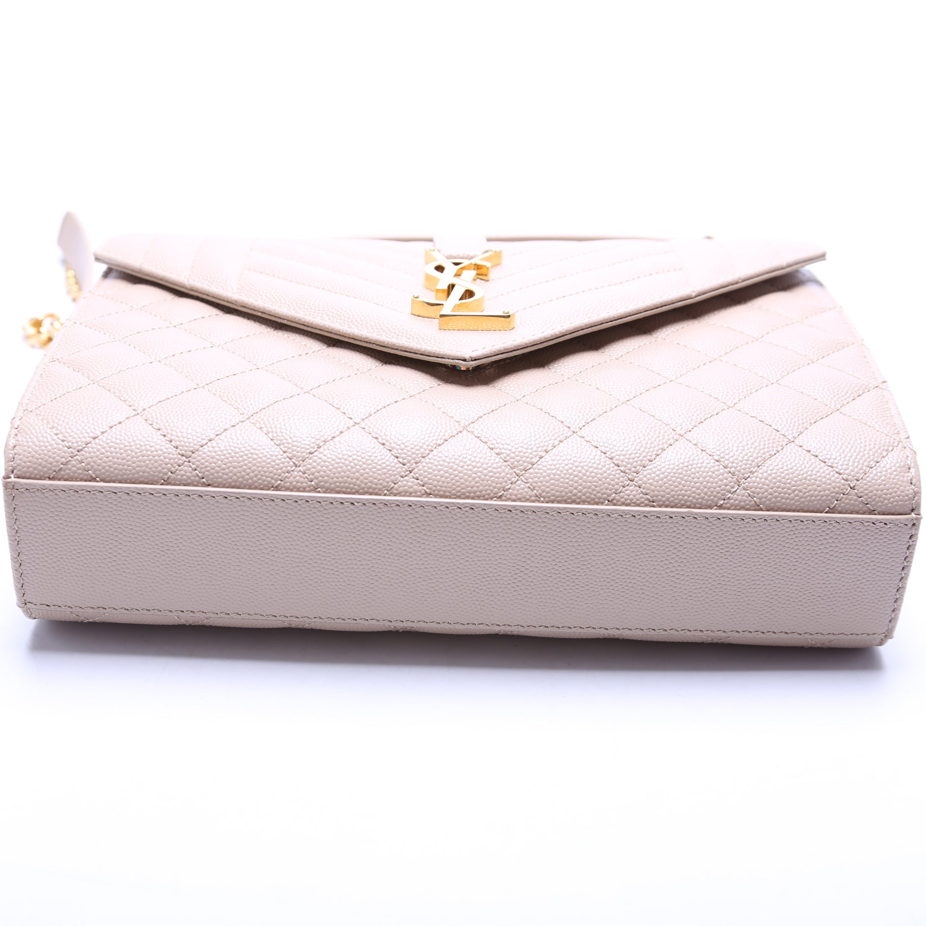 Saint Laurent Grain De Monogram Triquilt Medium Satchel Bag