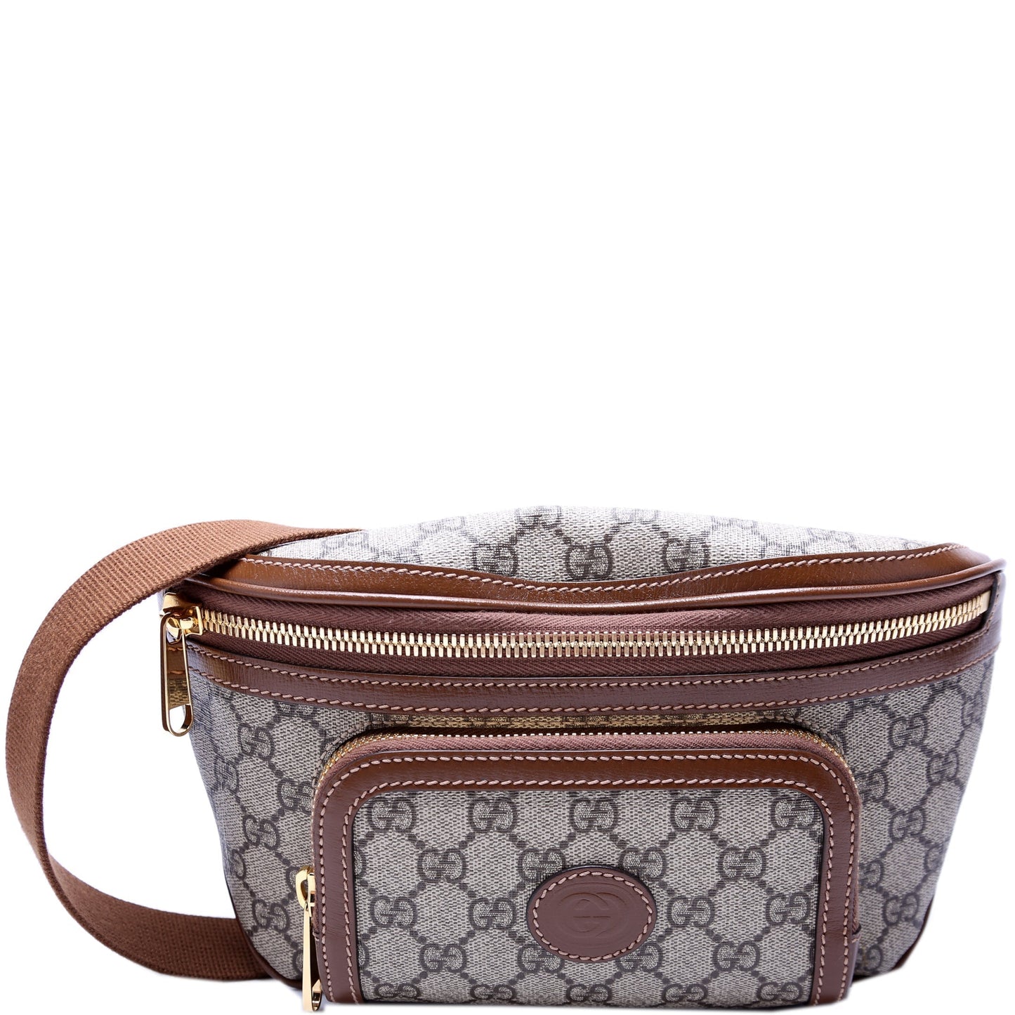 Gucci Leather Canvas Shoulder Bag