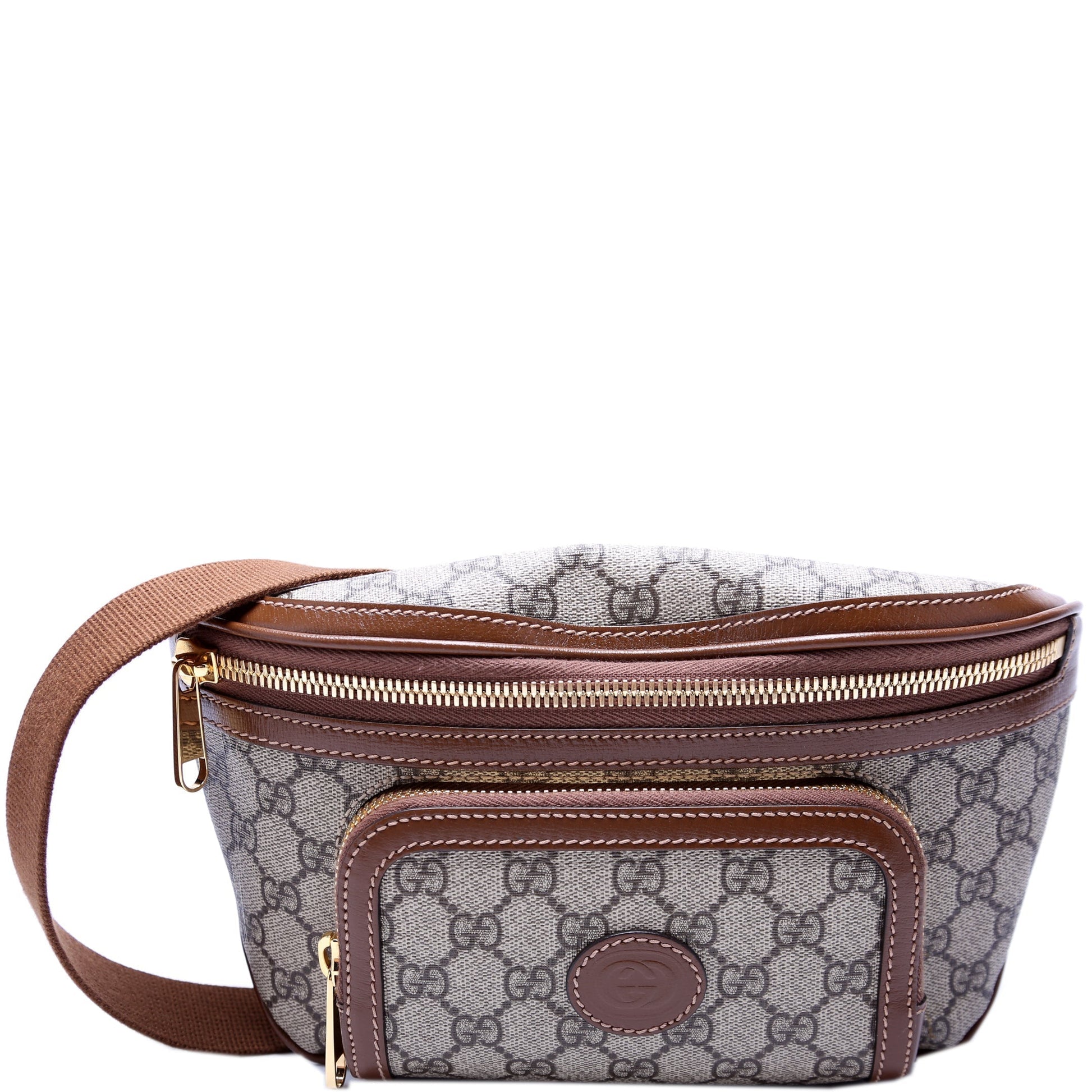 Gucci Leather Canvas Shoulder Bag