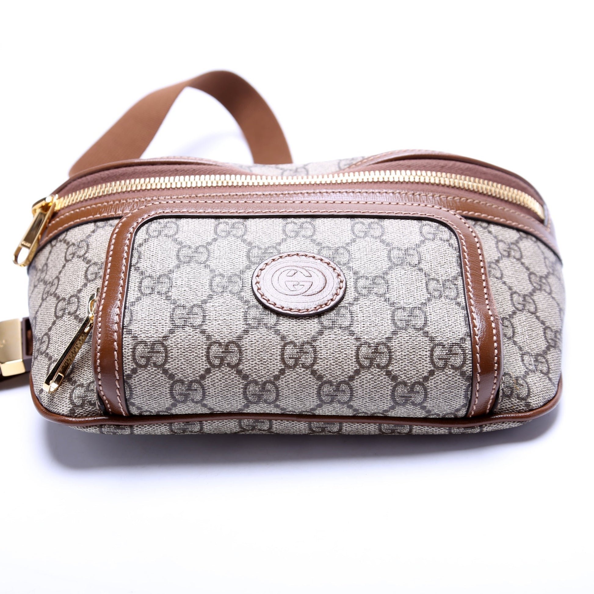 Gucci Leather Canvas Shoulder Bag