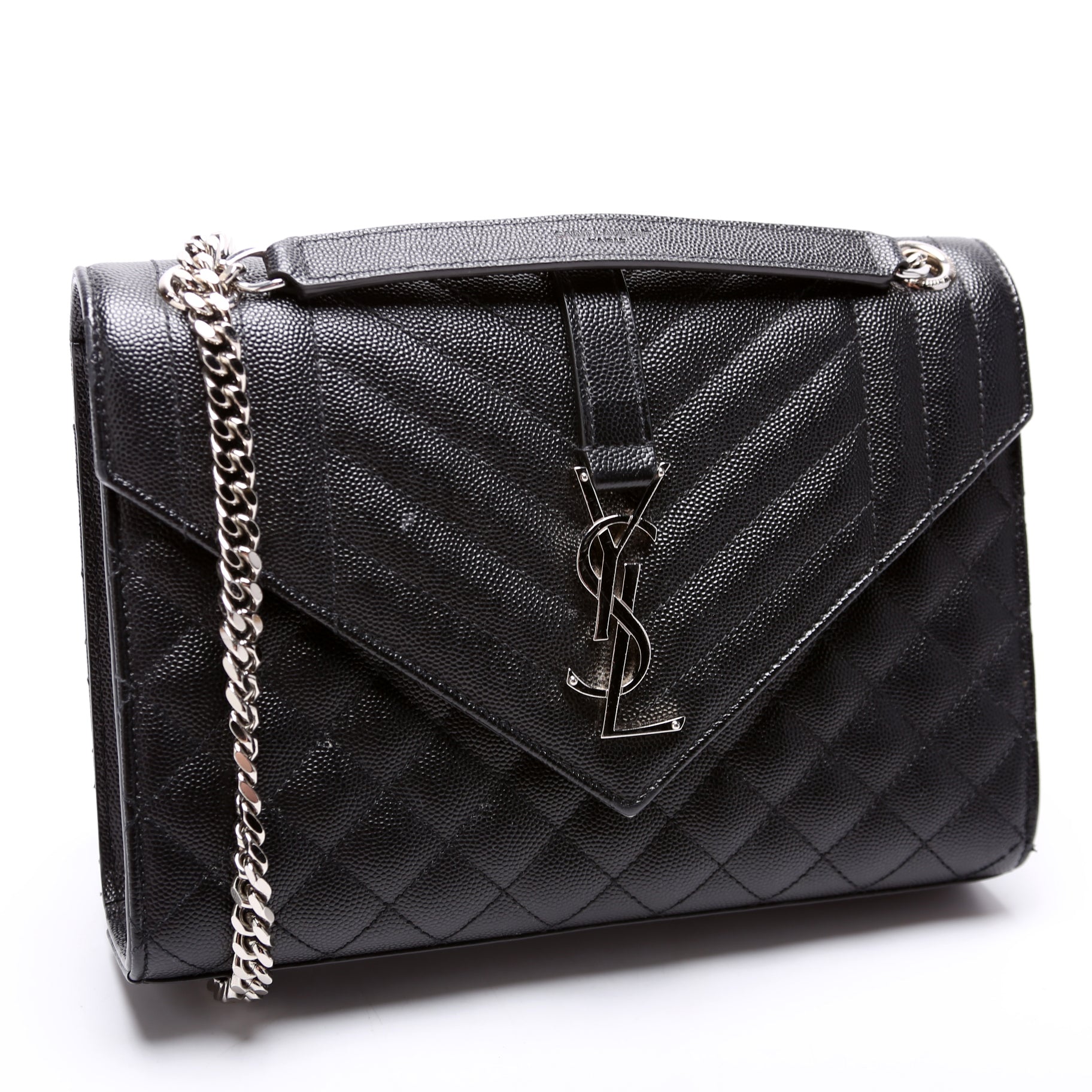 Saint Laurent Envelope Medium Chevron 600185 Bag