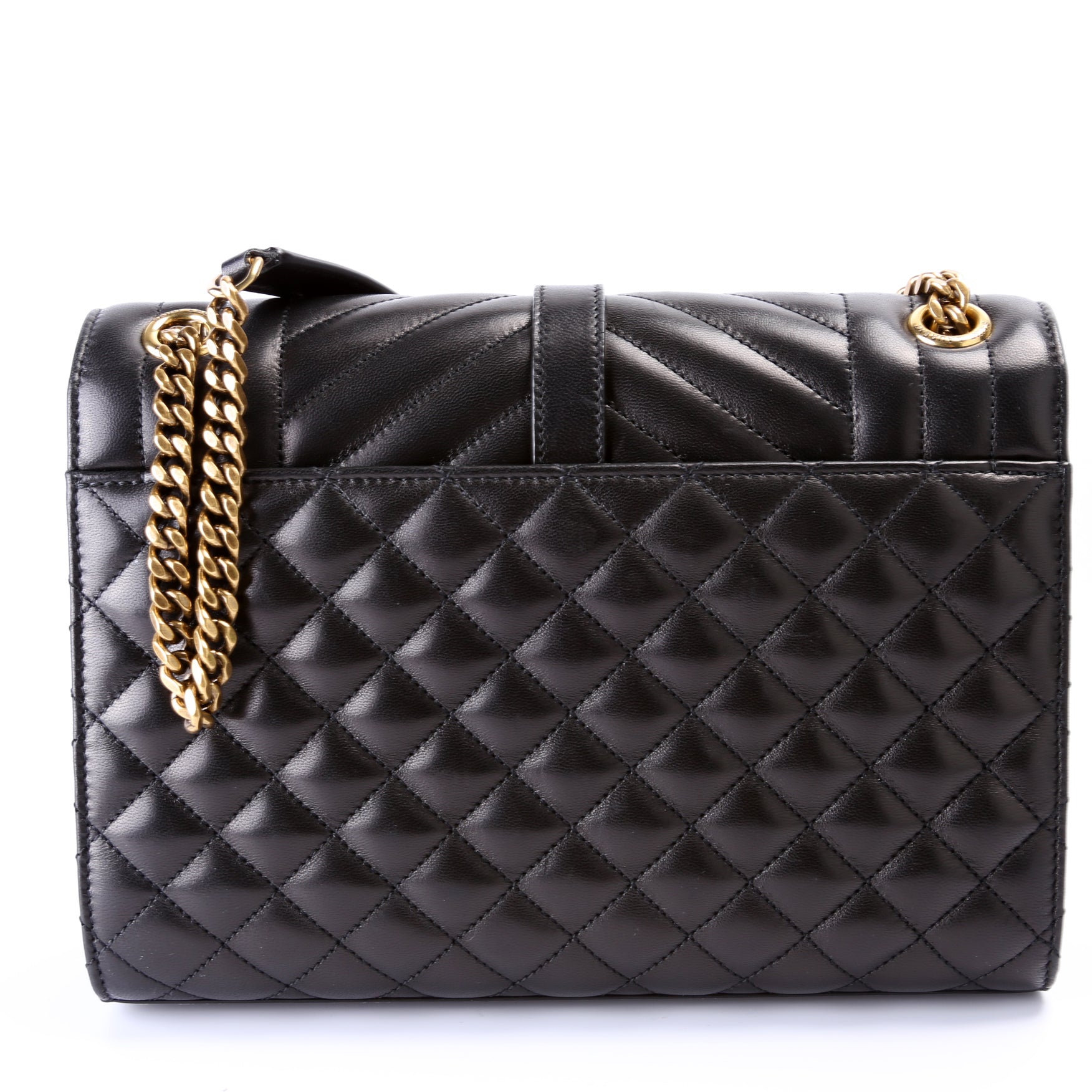 Saint Laurent Envelope Medium Lambskin Nappa Triquilt 600185 Bag
