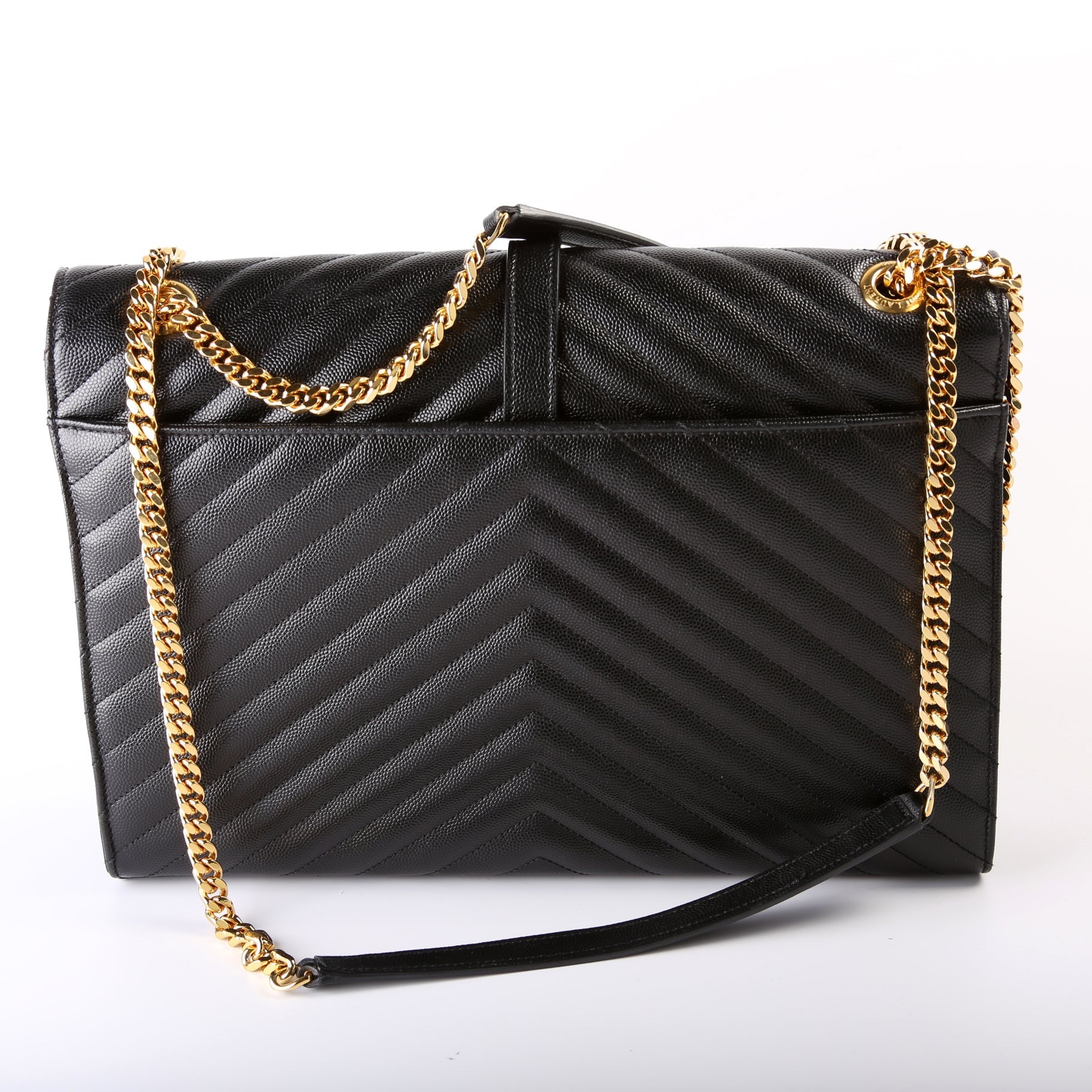Saint Laurent 396910 Envelope Chevron Large Bag