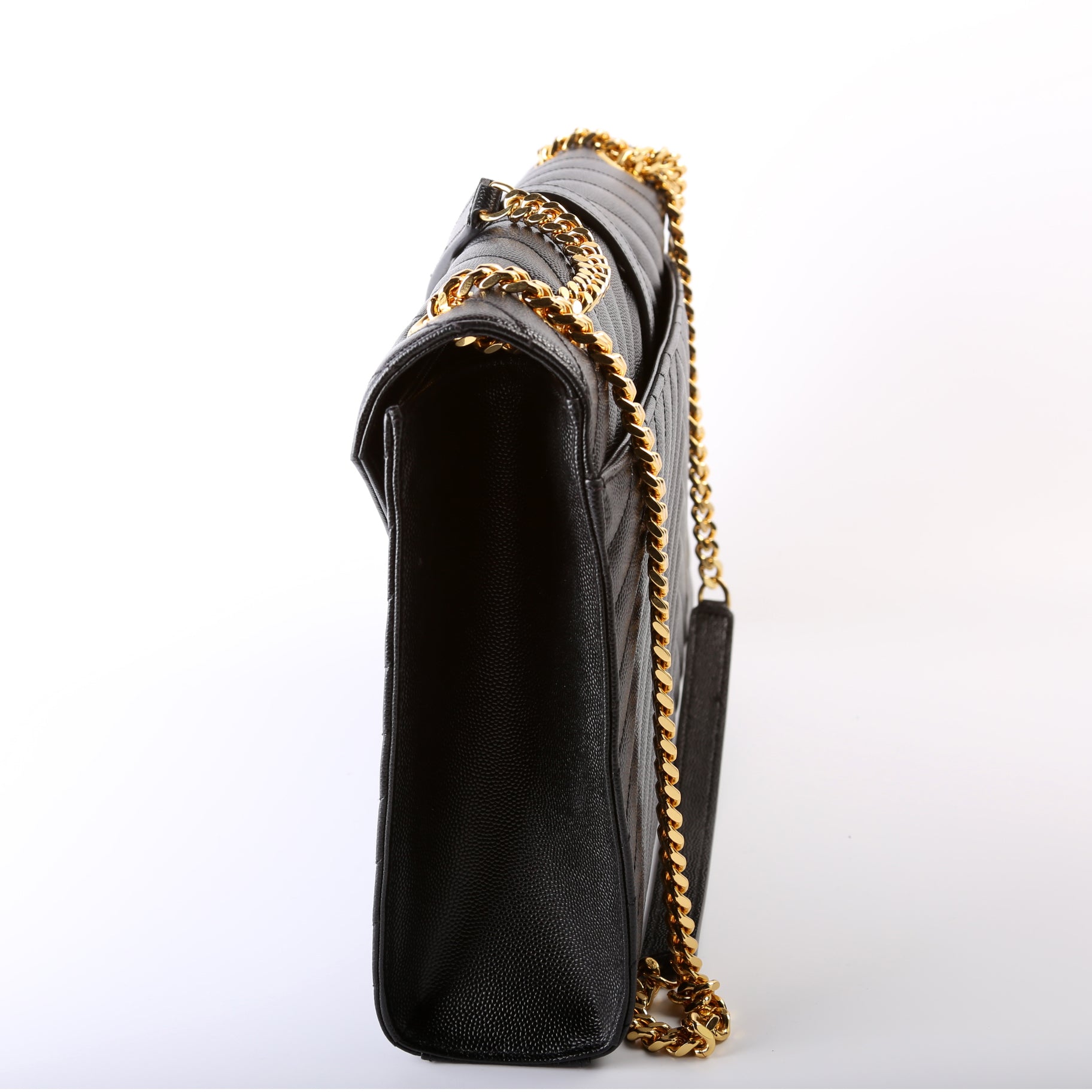 Saint Laurent 396910 Envelope Chevron Large Bag