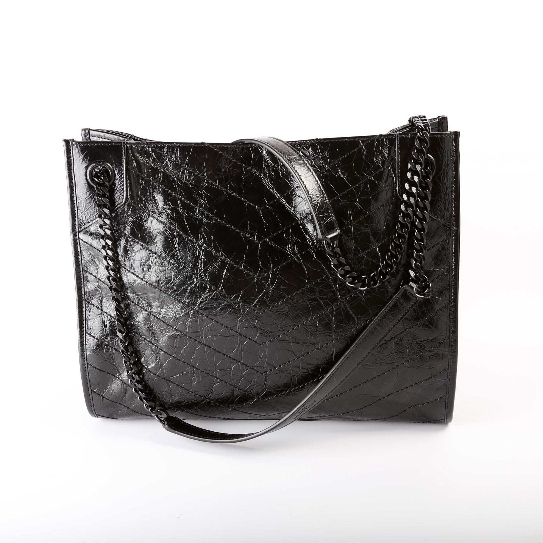 Saint Laurent Niki Medium Shopper Crinkle Leather 589951 Bag