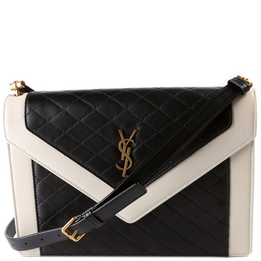 Saint Laurent Gaby Quilted Lambskin Envelope Satchel Bag