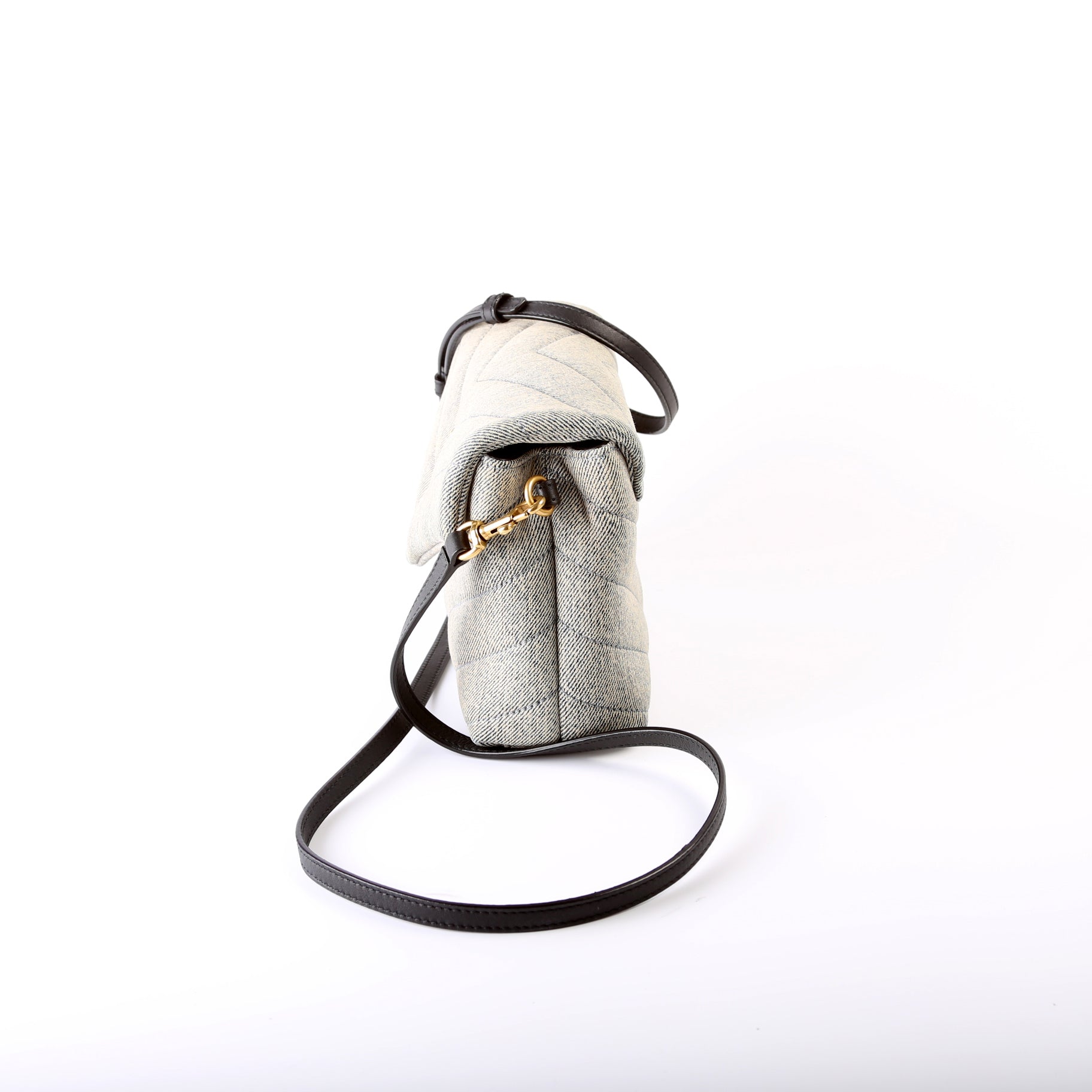 Saint Laurent Loulou Satchel Toy Crossbody Denim 678401 Bag