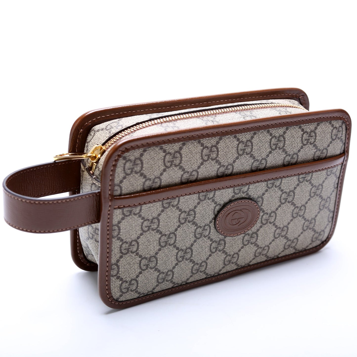 Gucci Leather Canvas Shoulder Bag