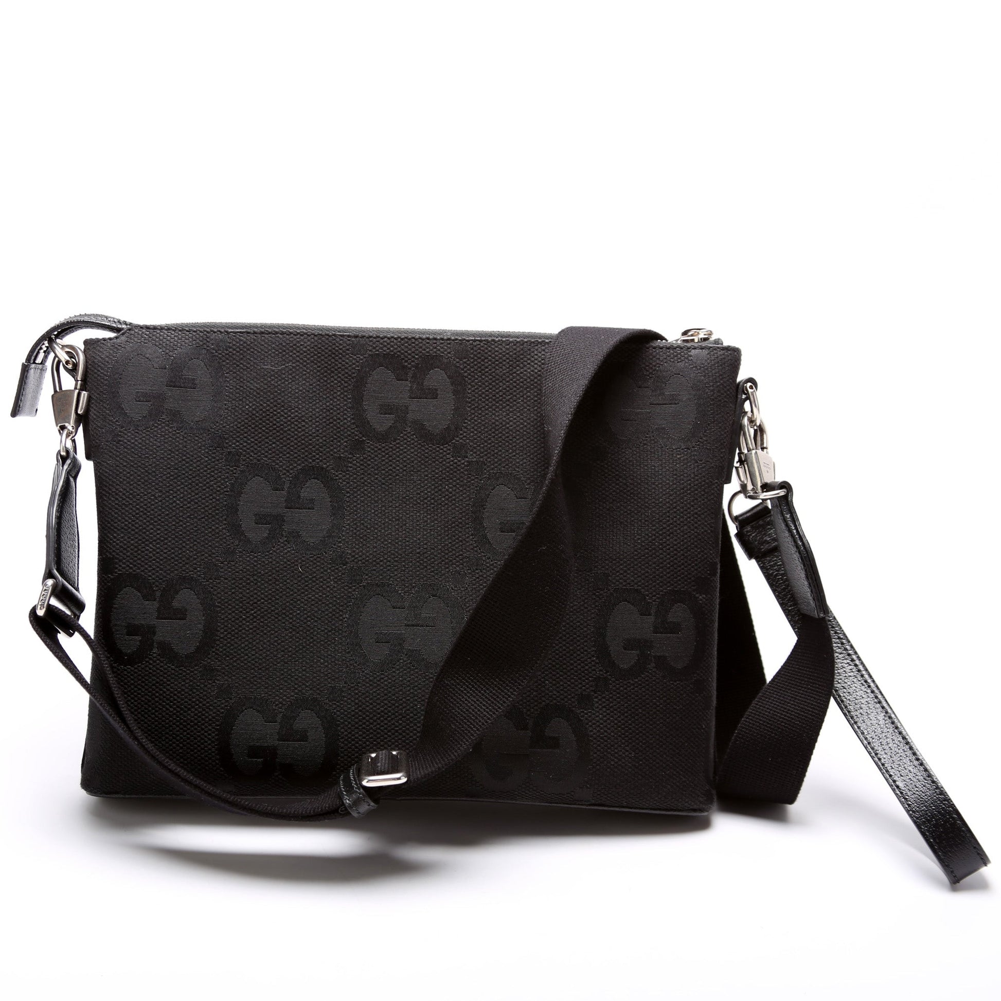 Gucci Leather Canvas Shoulder Bag
