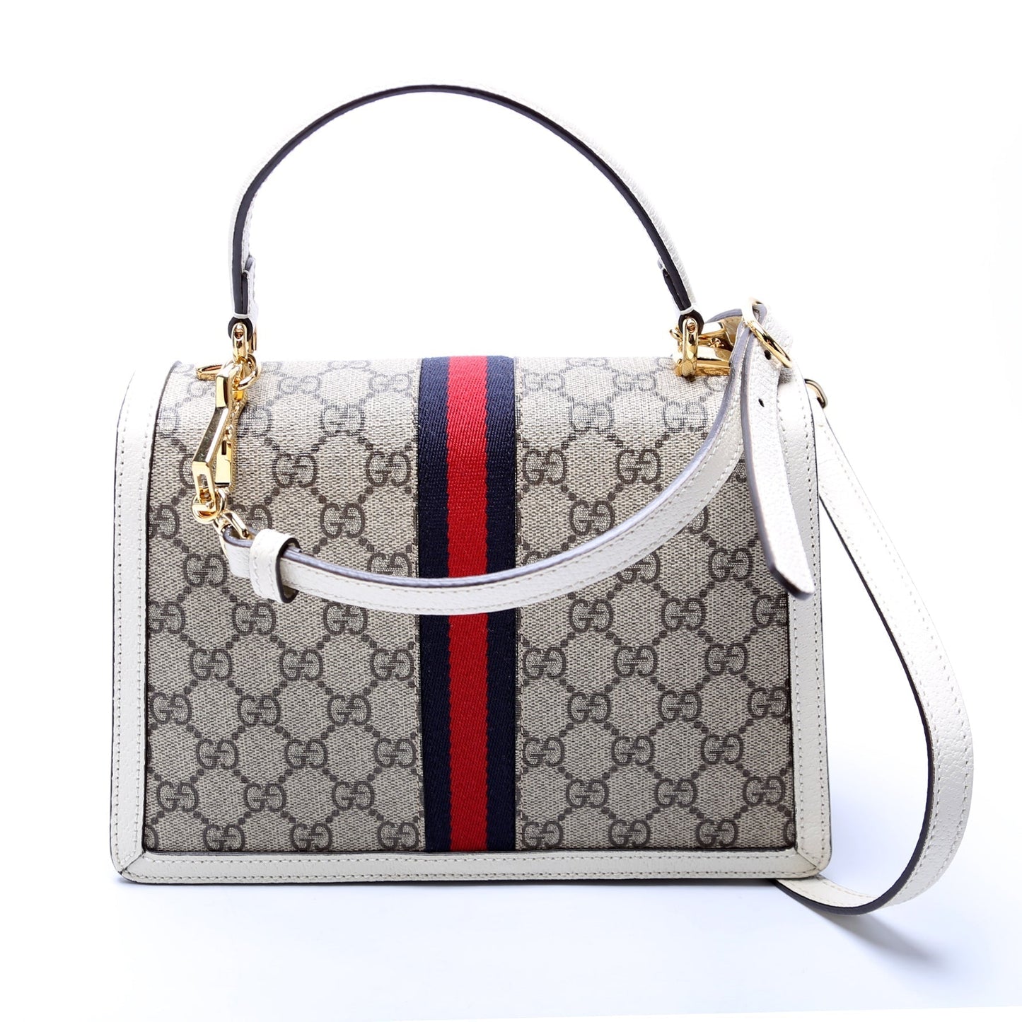 Gucci Leather Canvas Shoulder Bag