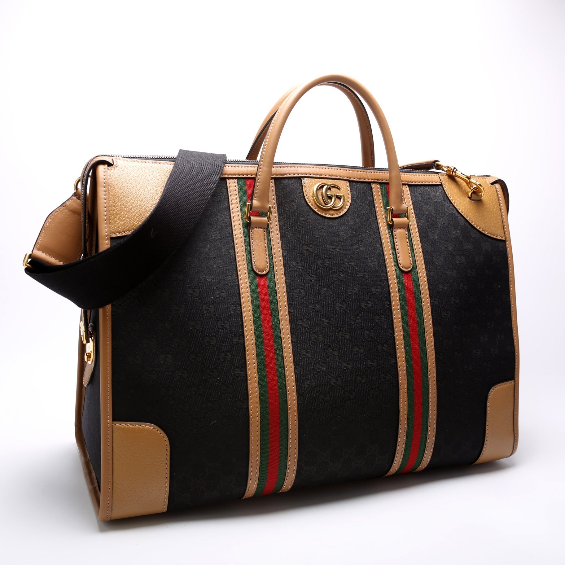 Gucci Leather Canvas Shoulder Bag