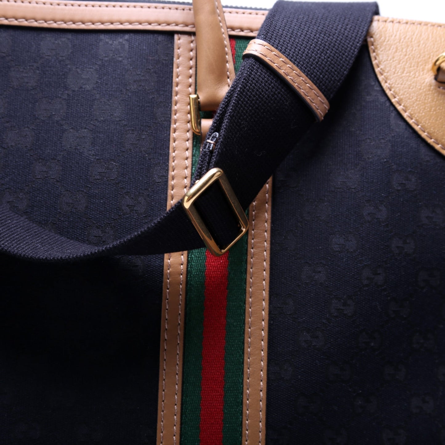 Gucci Leather Canvas Shoulder Bag
