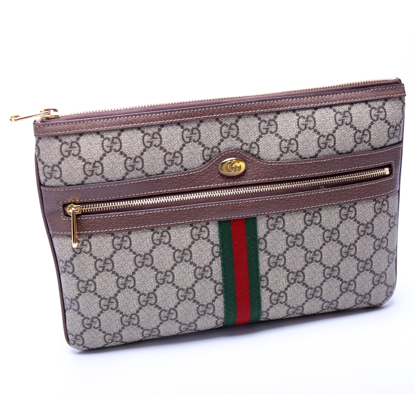Gucci Leather Canvas Shoulder Bag