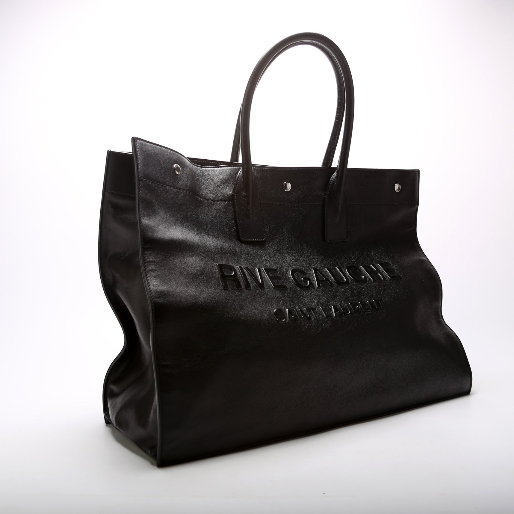 Saint Laurent Rive Gauche Leather Tote Bag