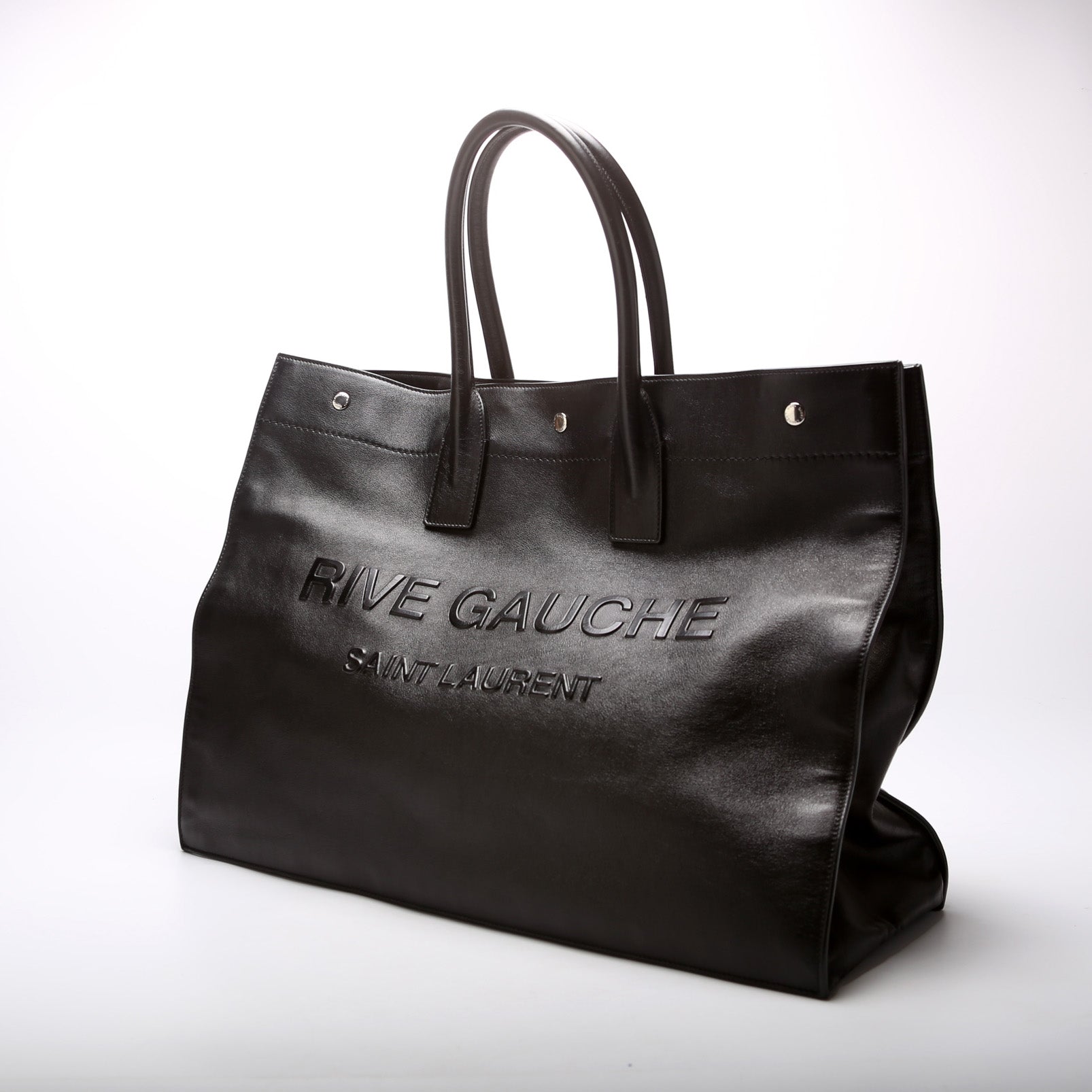 Saint Laurent Rive Gauche Leather Tote Bag