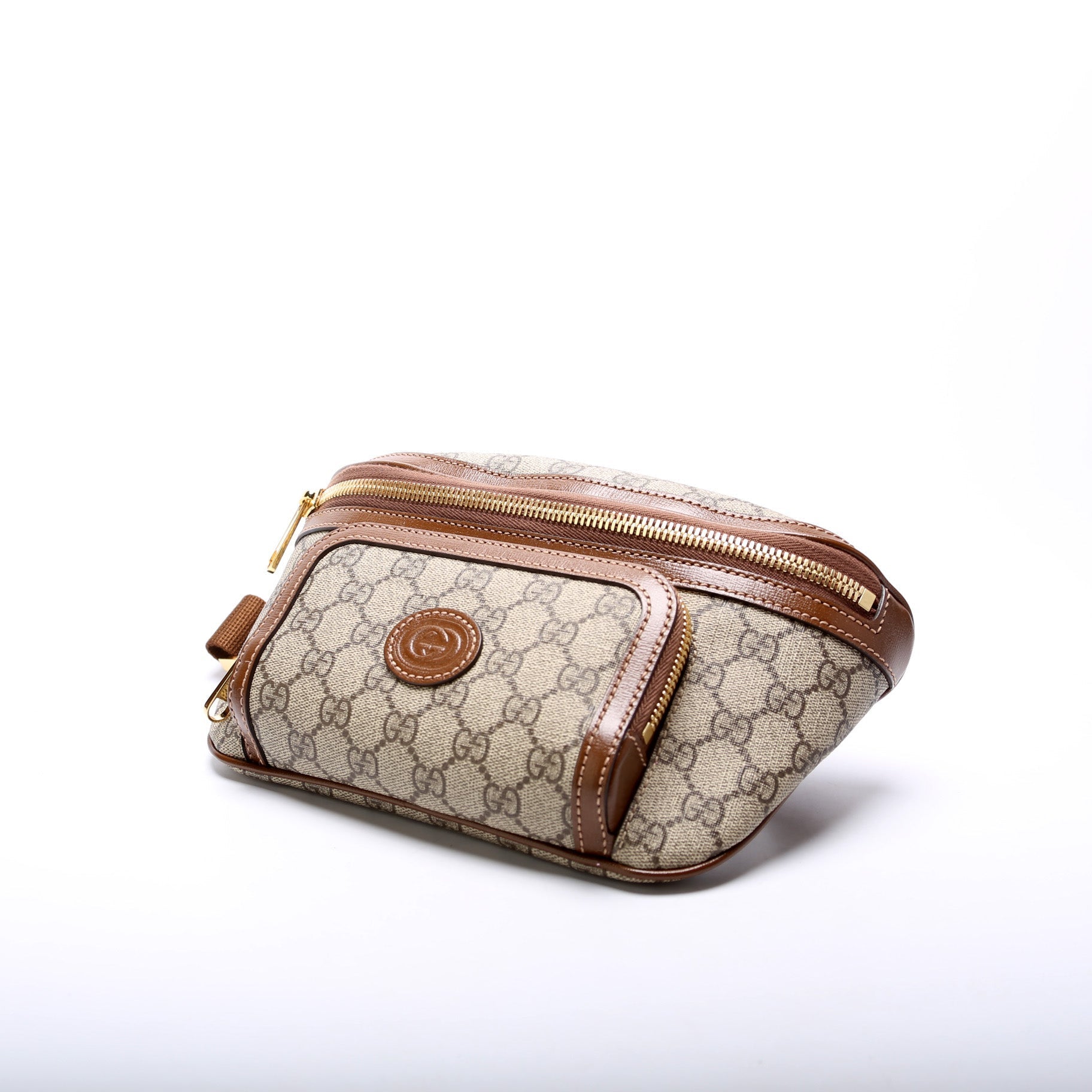 Gucci Leather Canvas Shoulder Bag