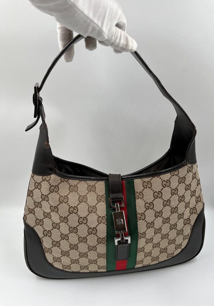 Gucci Leather Canvas Shoulder Bag
