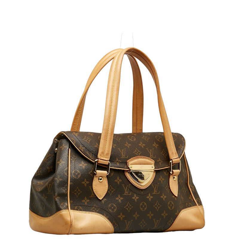 Louis Vuitton Monogram Beverly GM Handbags Brown PVC Leather Ladies Louis Vuitton