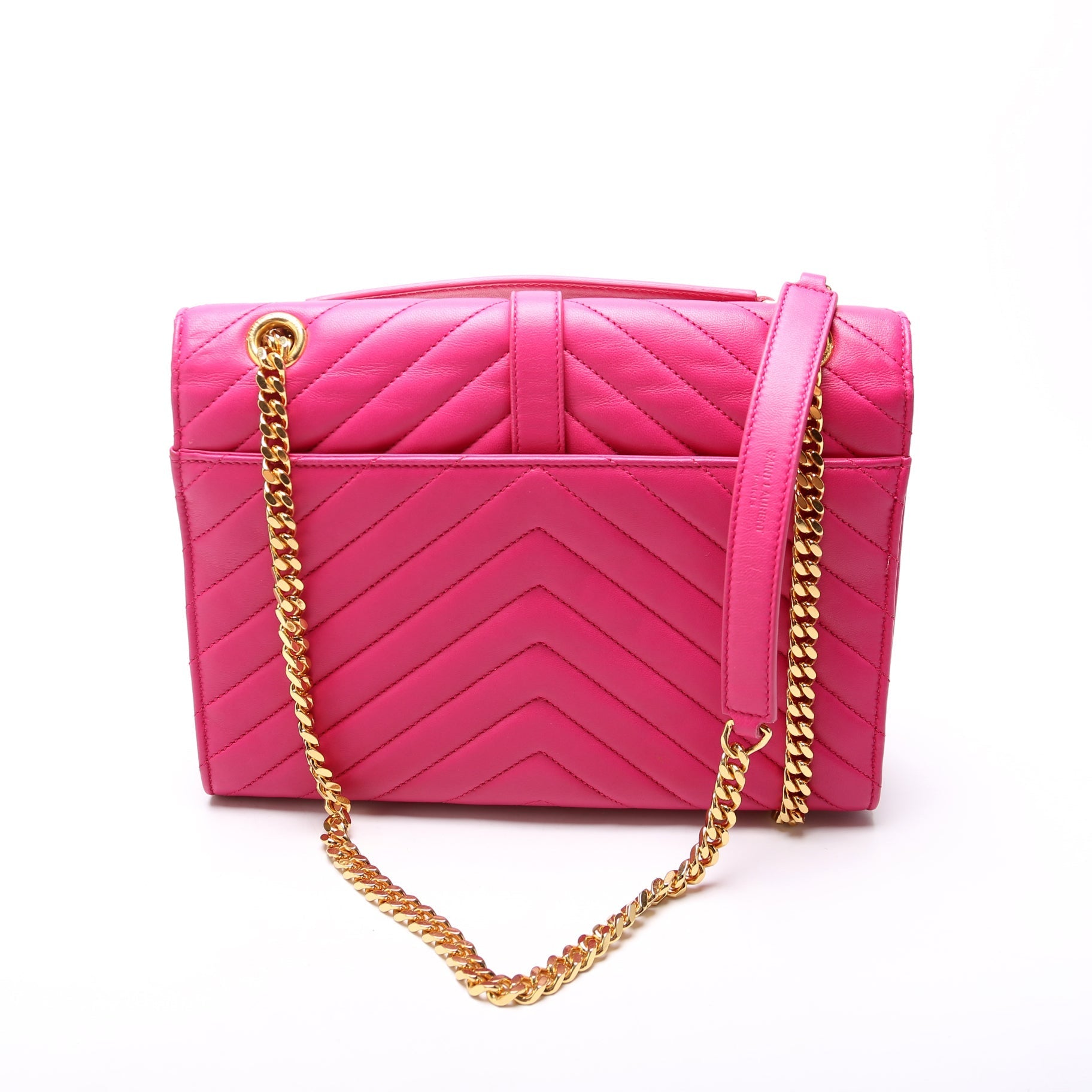 Saint Laurent Lambskin Monogram Satchel Medium 396908 Bag