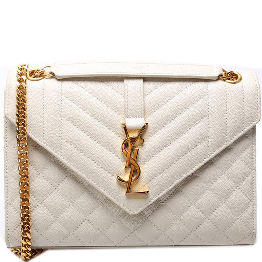Saint Laurent Envelope Medium Grain De Triquilt 600185 Bag