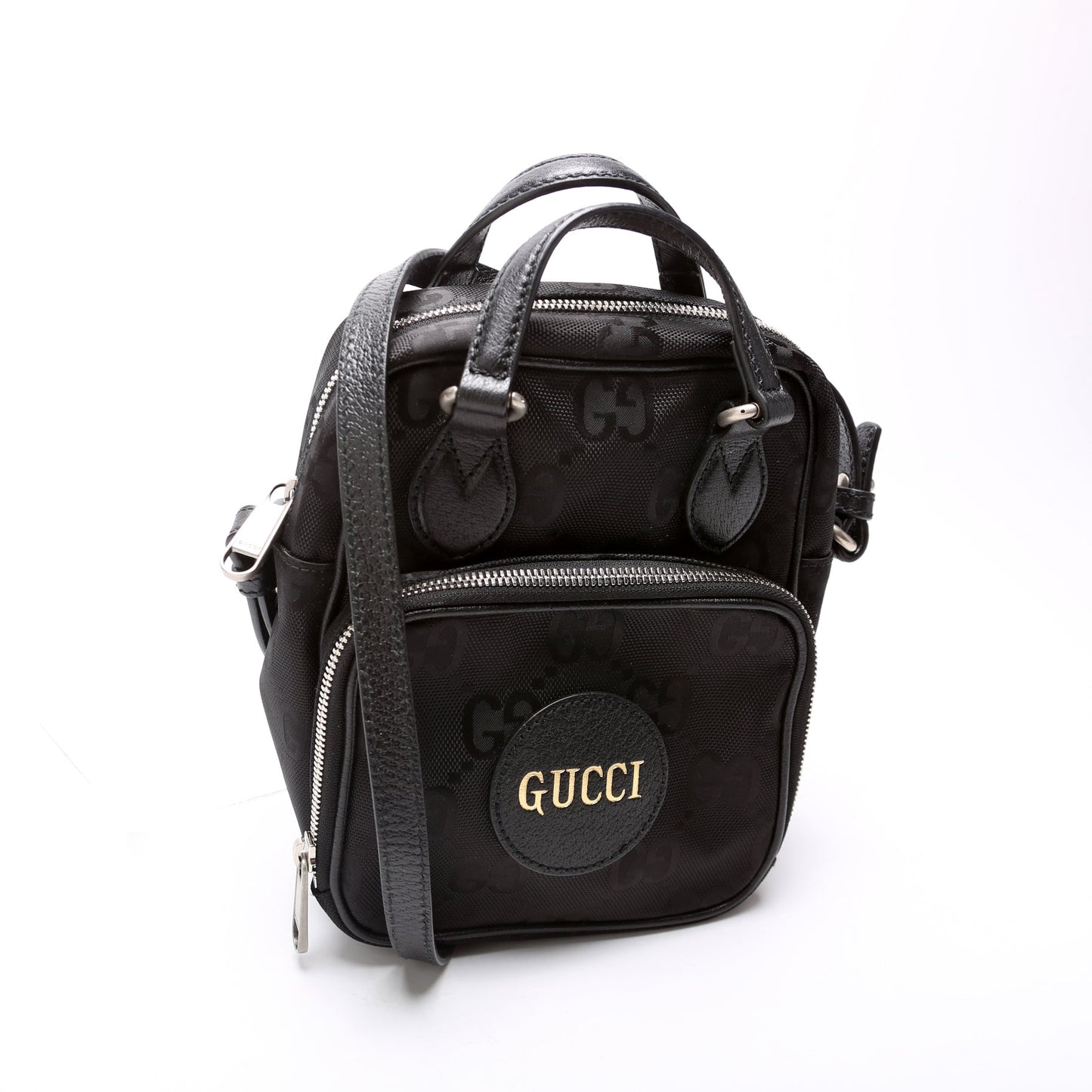 Gucci Nylon Leather Shoulder Bag