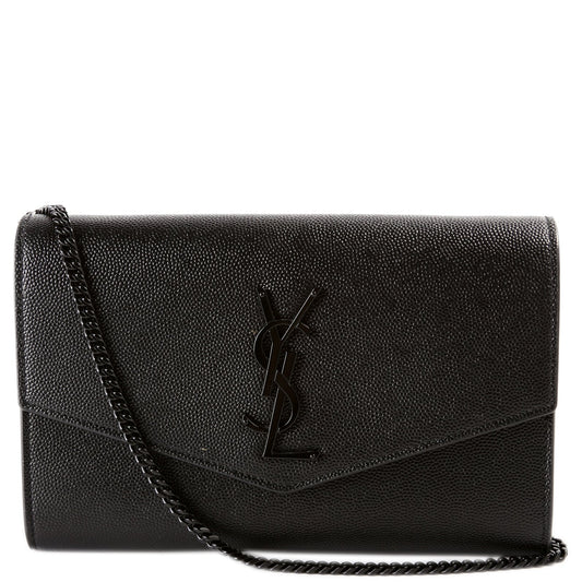 Saint Laurent Uptown Chain Wallet Grain Bag
