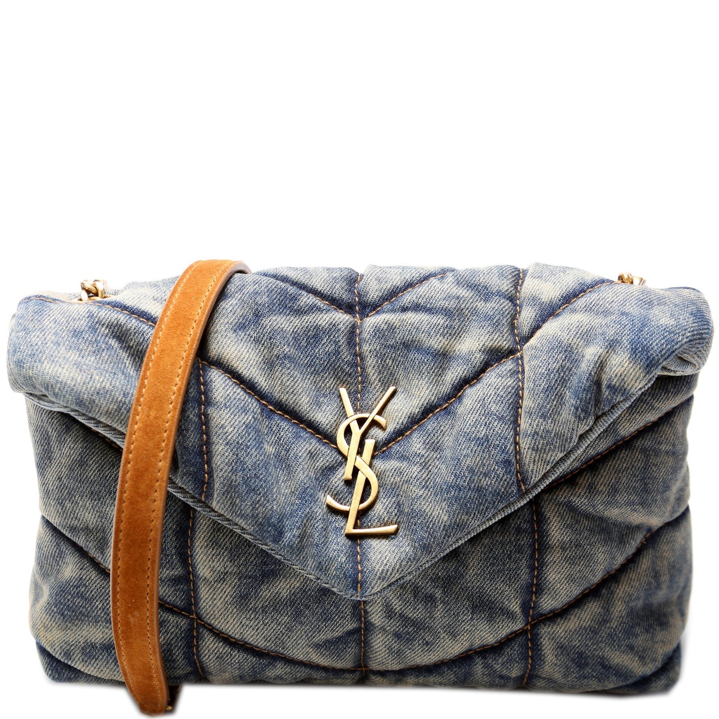 Saint Laurent Loulou Toy Puffer Denim 620333 Bag