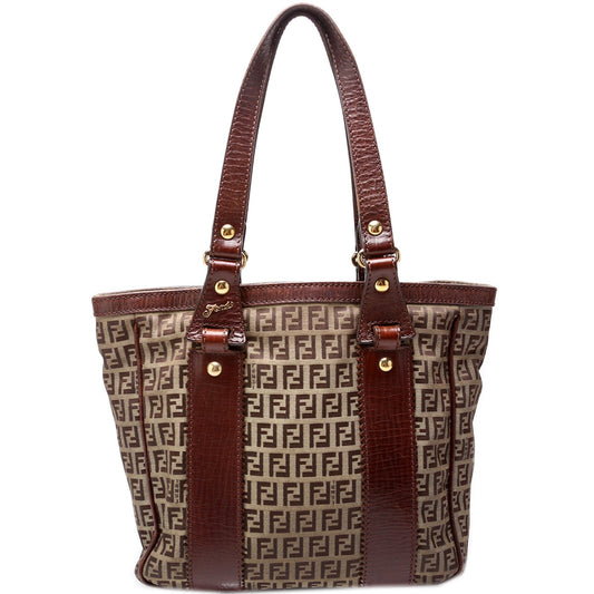 Fendi Zucca   Canvas Tote Bag