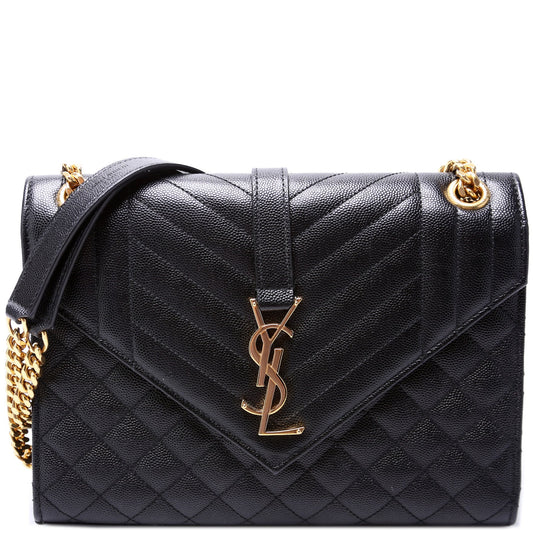 Saint Laurent Envelope Medium Grain De Triquilt 600185 Bag