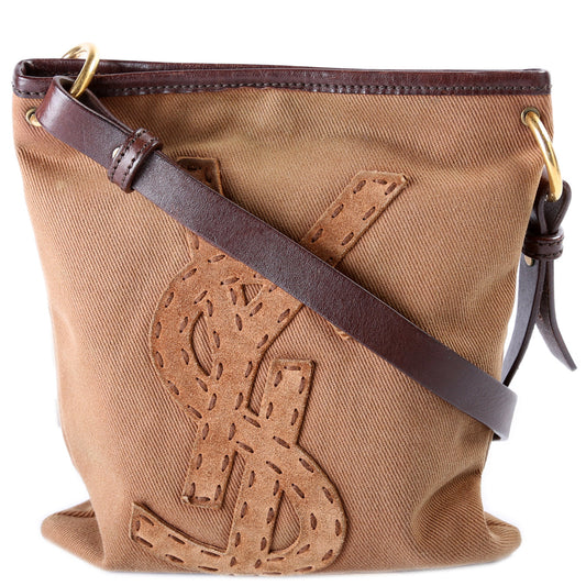 Saint Laurent Logo YSL Canvas Crossbody Bag
