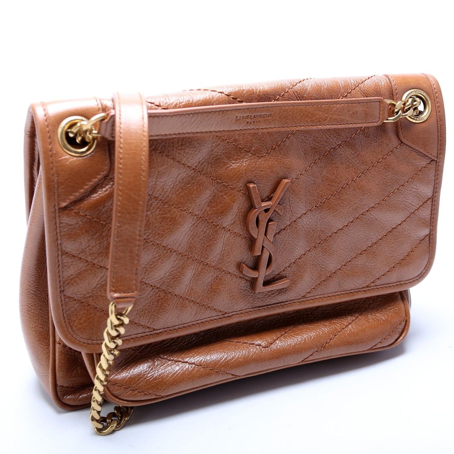 Saint Laurent Niki Medium Crinkle Leather 498894 Bag