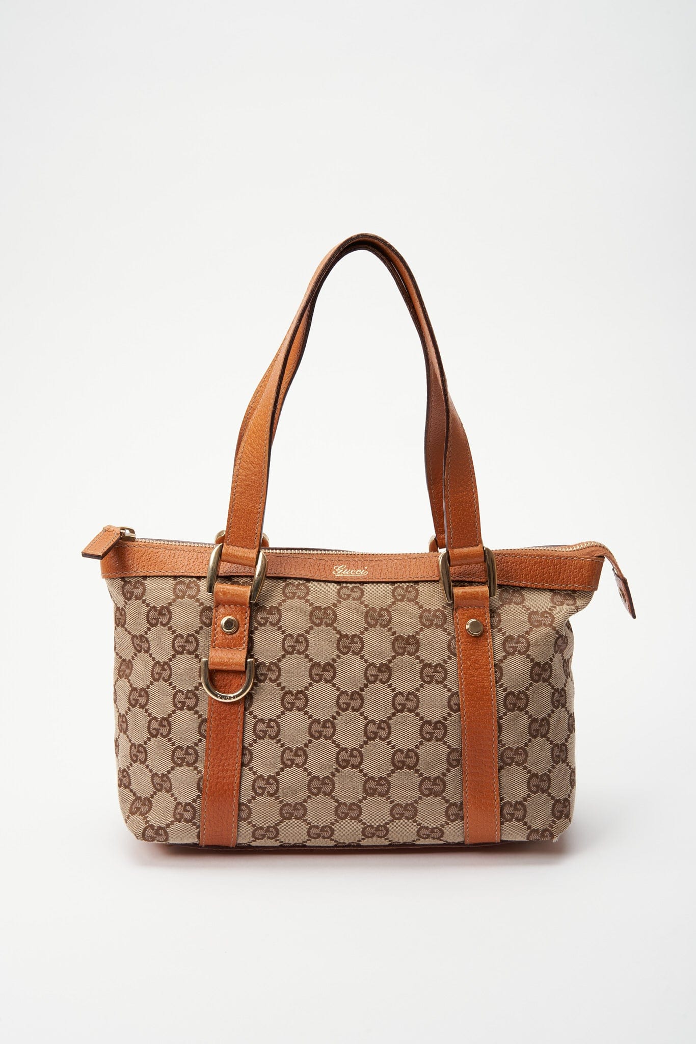 Gucci Leather Canvas Shoulder Bag